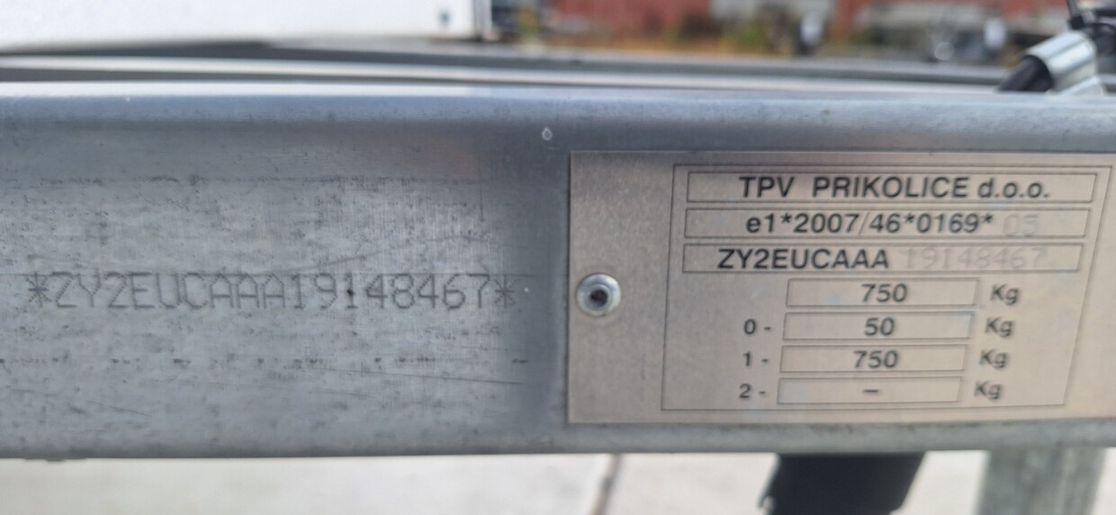 TPV Prikolice 205 × 110 × 115 cm